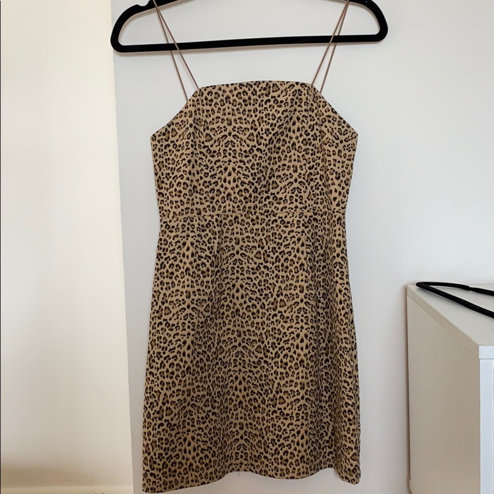 Cheetah print mini dress